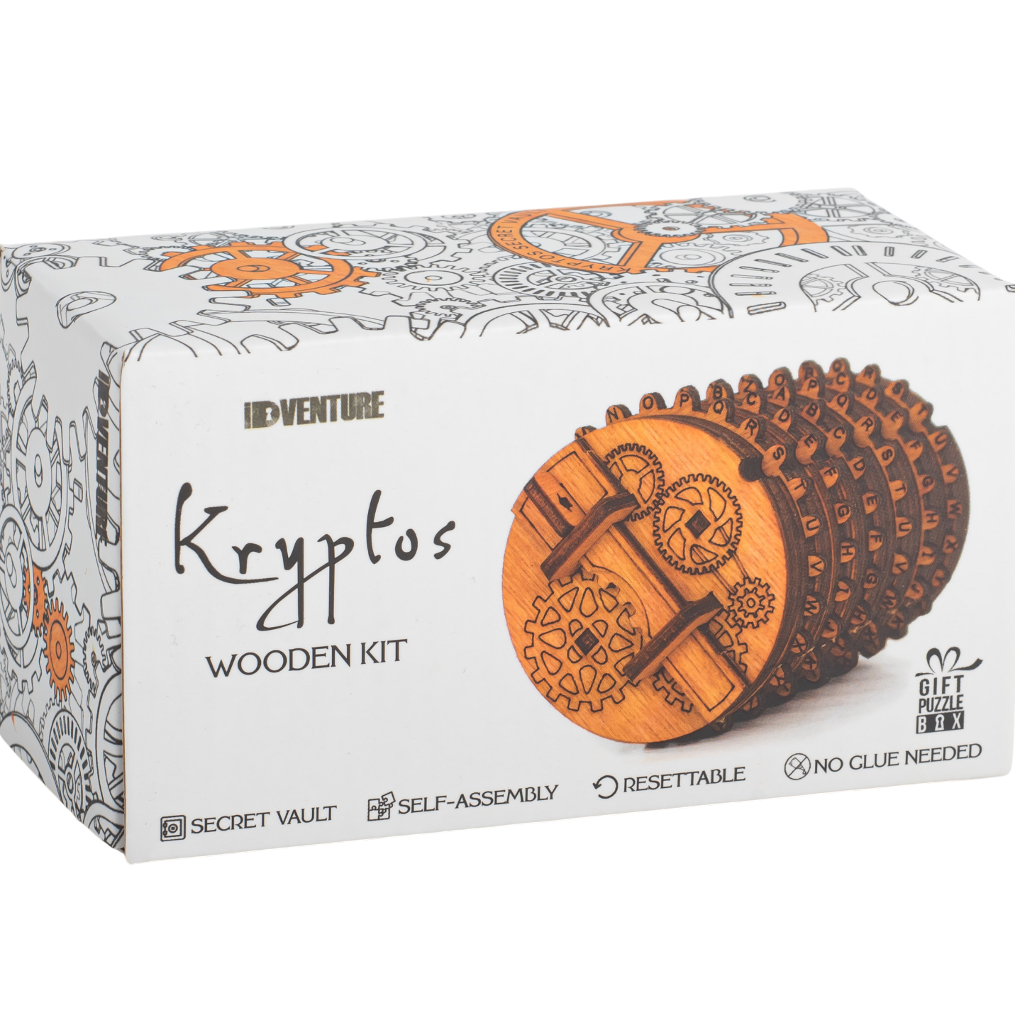 Detaljebillede af Kryptos fra iDventure – Cryptex puzzle box i Træ