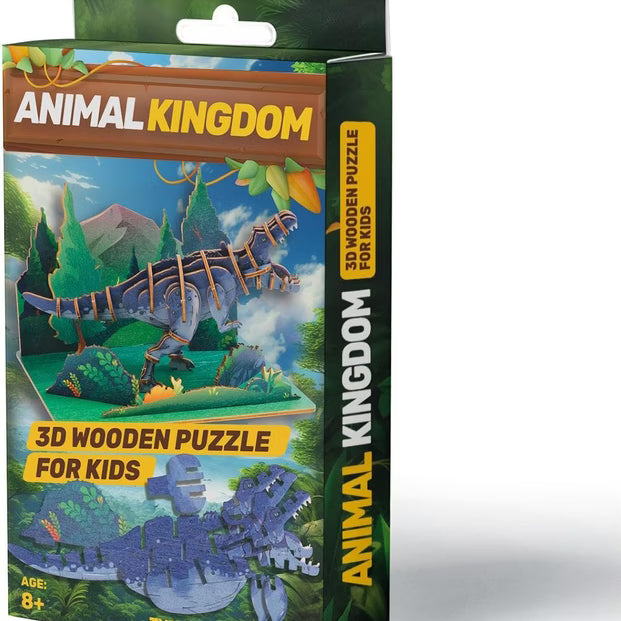 Detaljebillede af T-Rex 3D Puzzle fra EscapeWelt – 3D Træpuslespil for Kids