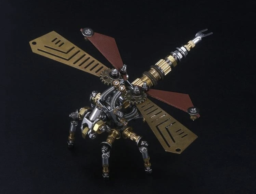 3D Dragonfly metal puzzle vist som samlet model