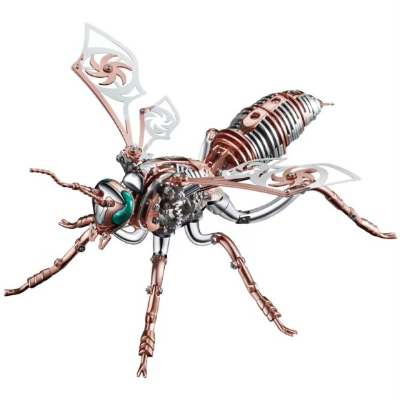 3D Wasp Rosegold/Silver vist som samlet model
