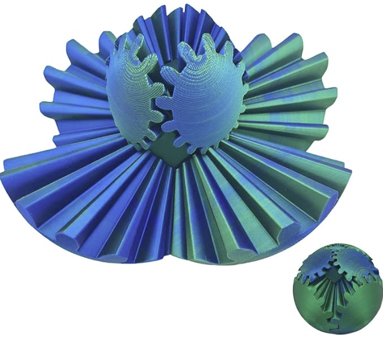 Anti Stress Infinity Gear Ball Green/Blue - Stor 10 CM fra Puzzles & More
