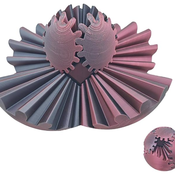 Anti Stress Infinity Gear Ball Black/Red - Stor 10 CM fra Puzzles & More