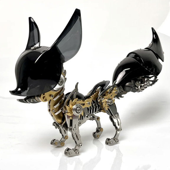 3D metal puzzle Black Fox vist som samlet model