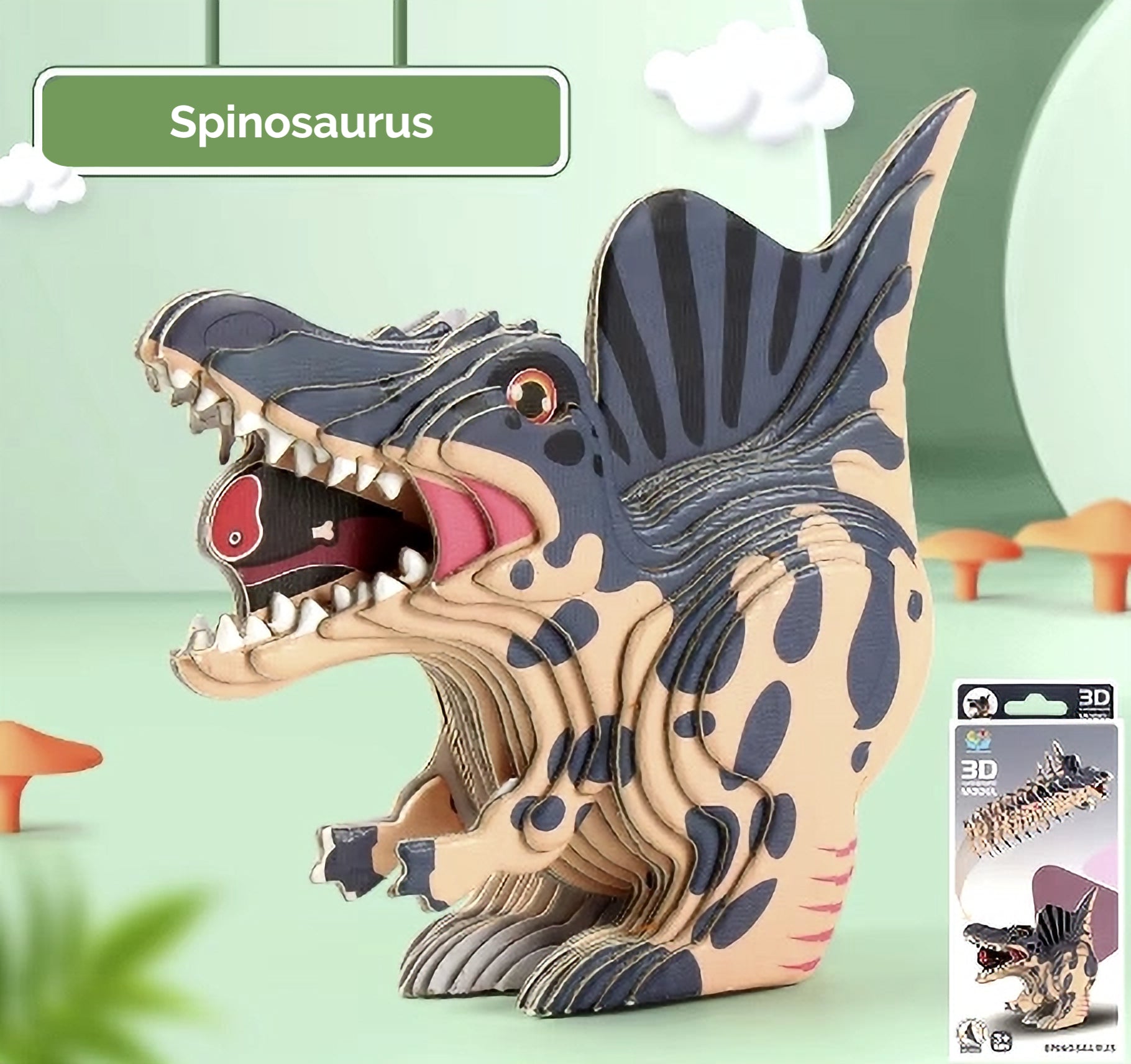 3D Paper Puzzle Spinosaurus - Byggesæt fra Puzzles & More