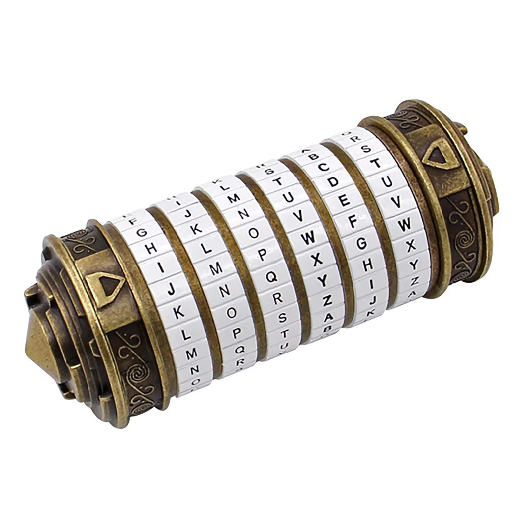 Da Vinci Cryptex puzzle box - Rustik/Hvid vist som samlet model