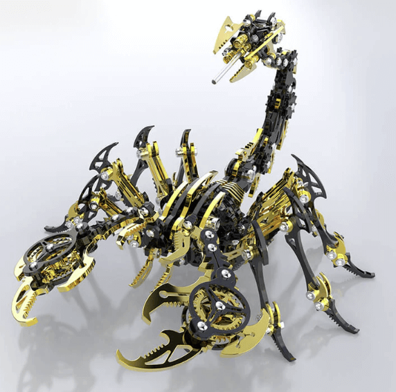 Detaljebillede af 3D Scorpion metal puzzle Value Pack - Black/Gold