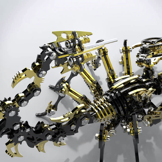 Detaljebillede af 3D Scorpion metal puzzle Value Pack - Black/Gold