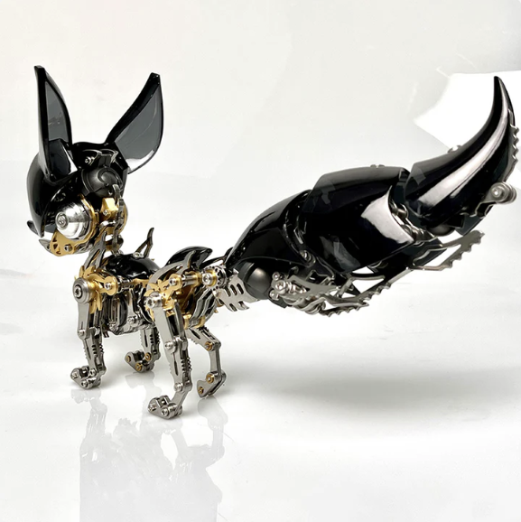 Detaljebillede af 3D metal puzzle Black Fox