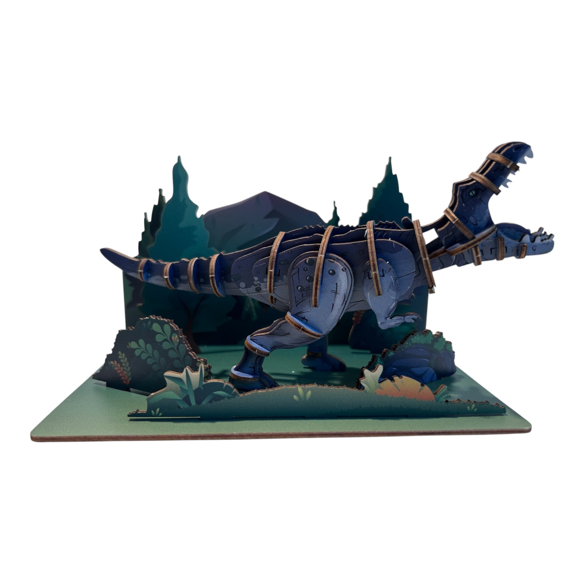 Detaljebillede af T-Rex 3D Puzzle fra EscapeWelt – 3D Træpuslespil for Kids