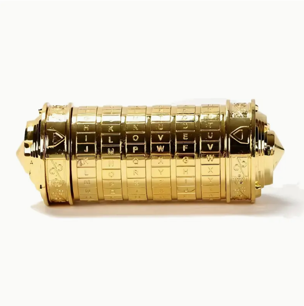 Da Vinci Cryptex puzzle box - Guld vist som samlet model