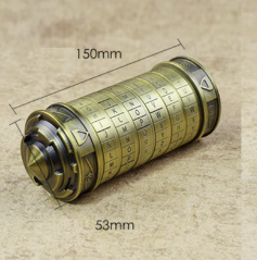 Detaljebillede af Da Vinci Cryptex puzzle box - Rustik/Guld