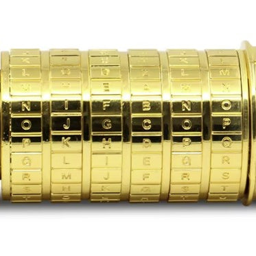 Detaljebillede af Da Vinci Cryptex puzzle box - Guld