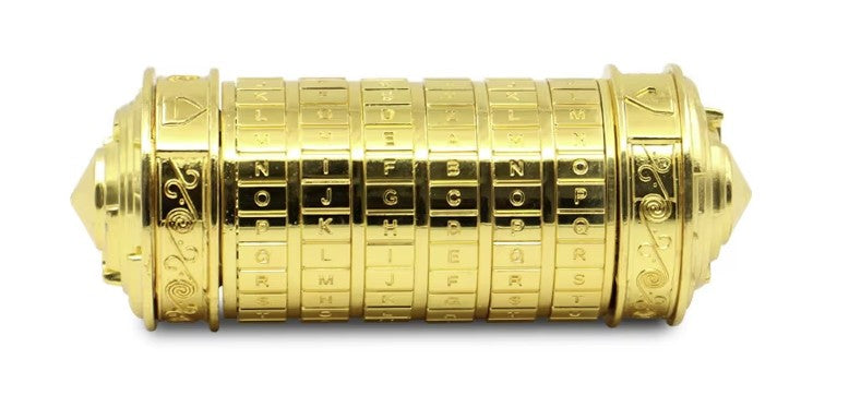 Detaljebillede af Da Vinci Cryptex puzzle box - Guld