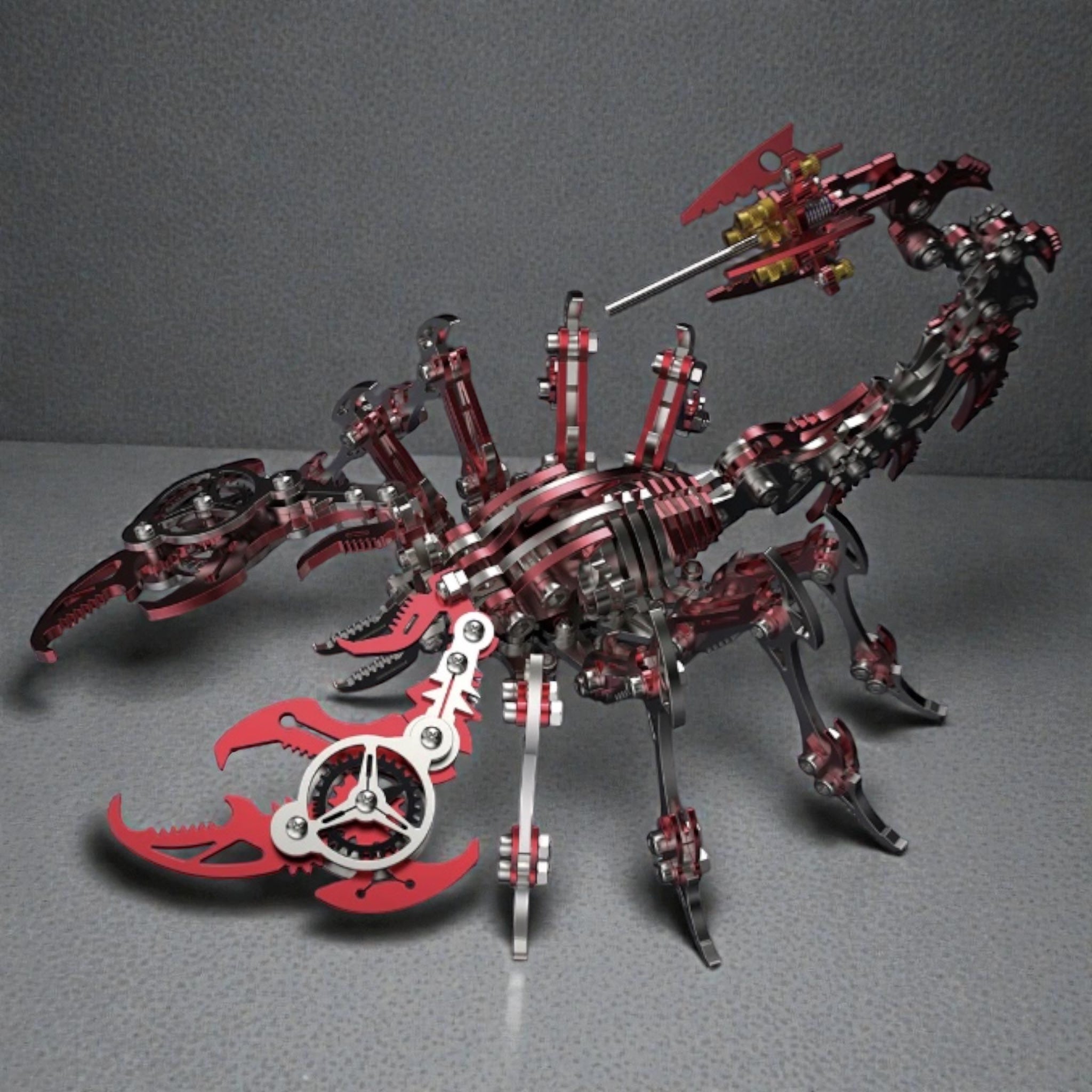 Detaljebillede af 3D Scorpio metal puzzle Red/Silver