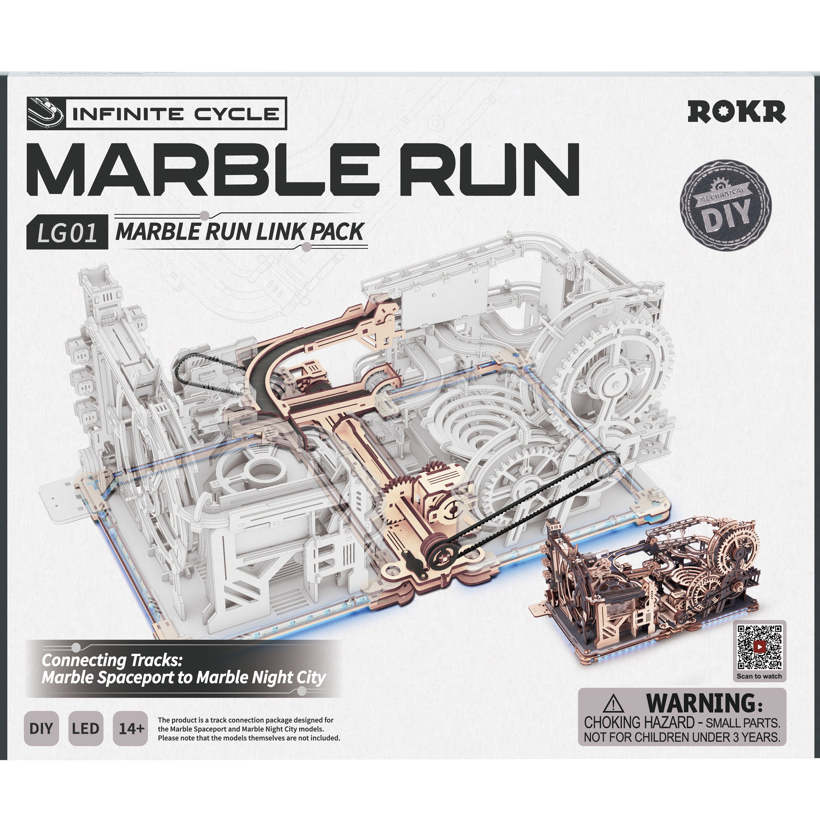 Emballage til ROKR Link Pack – Marble Run Connector Kit fra Puzzles & More