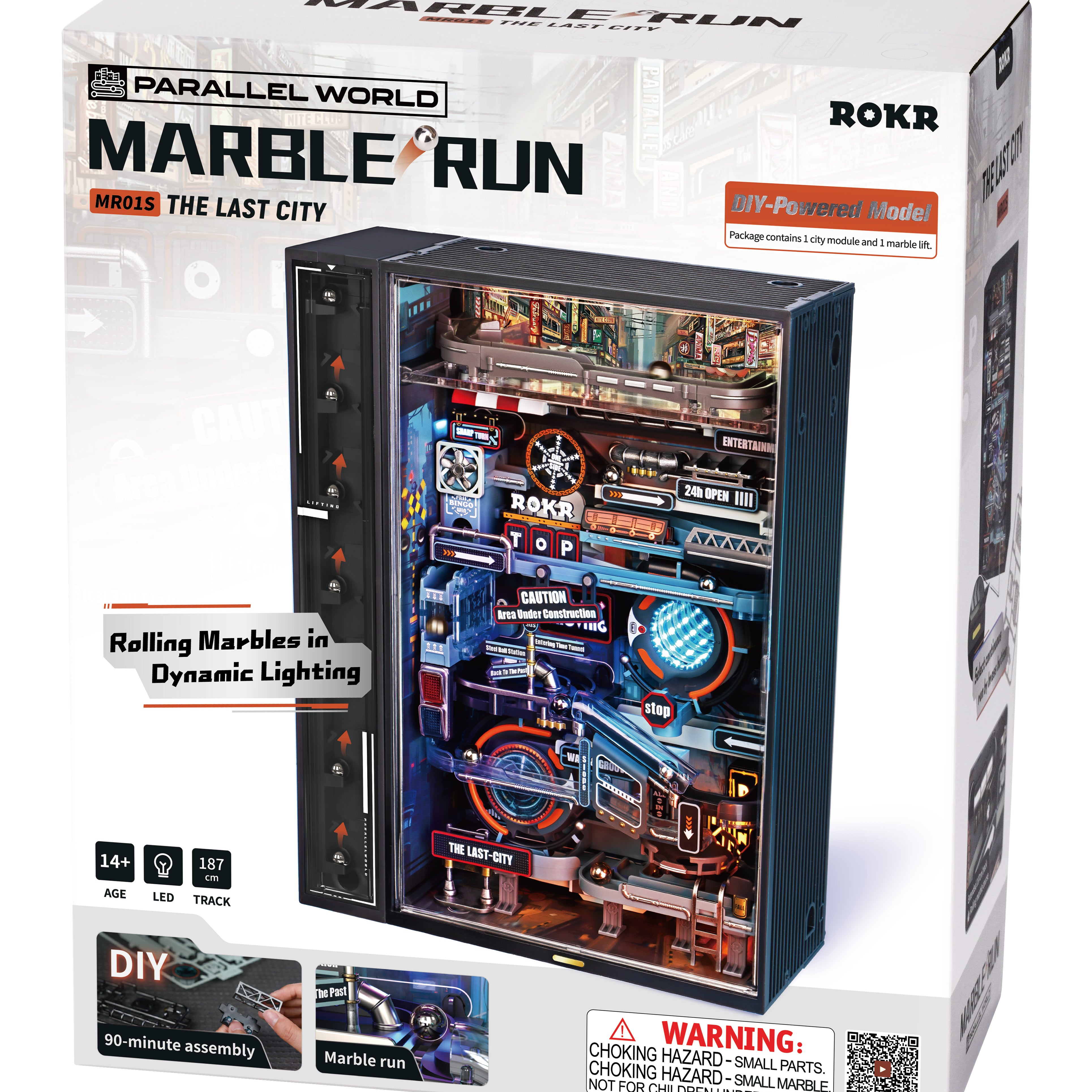 Emballage til ROKR The Last City – Mekanisk Marble Run 3D Puzzle fra Puzzles & More
