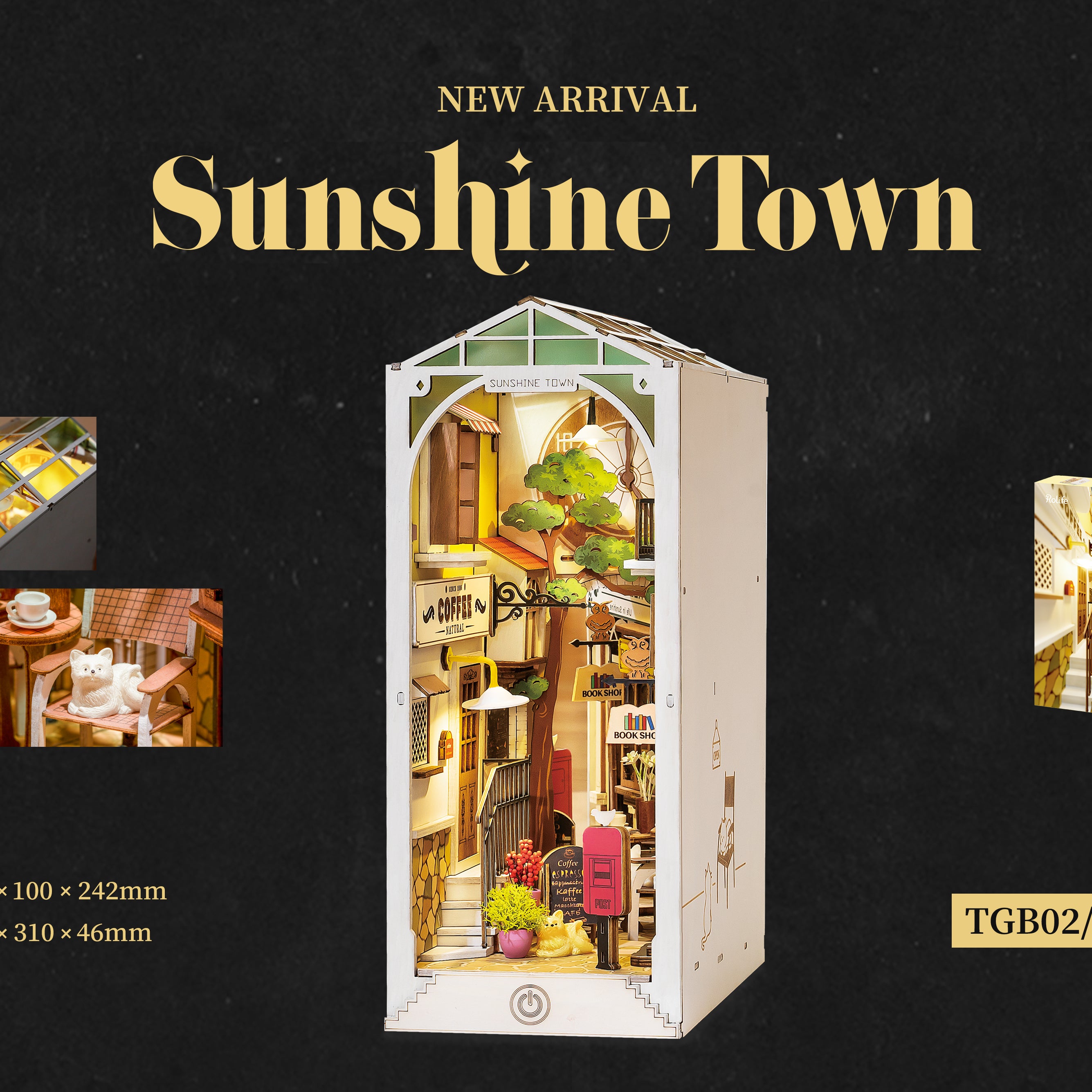 Detaljebillede af Rolife Sunshine Town – DIY Book Nook