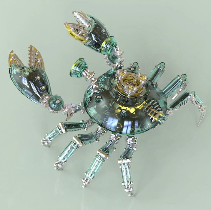 3D Punk Crab metal puzzle - Green vist som samlet model