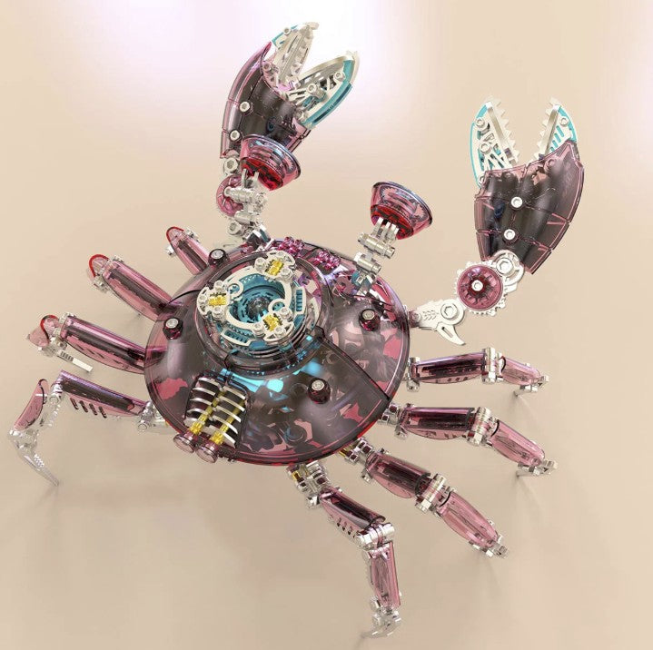 Detaljebillede af 3D Punk Crab metal puzzle - Red