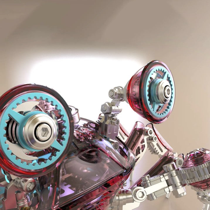 Detaljebillede af 3D Punk Crab metal puzzle - Red