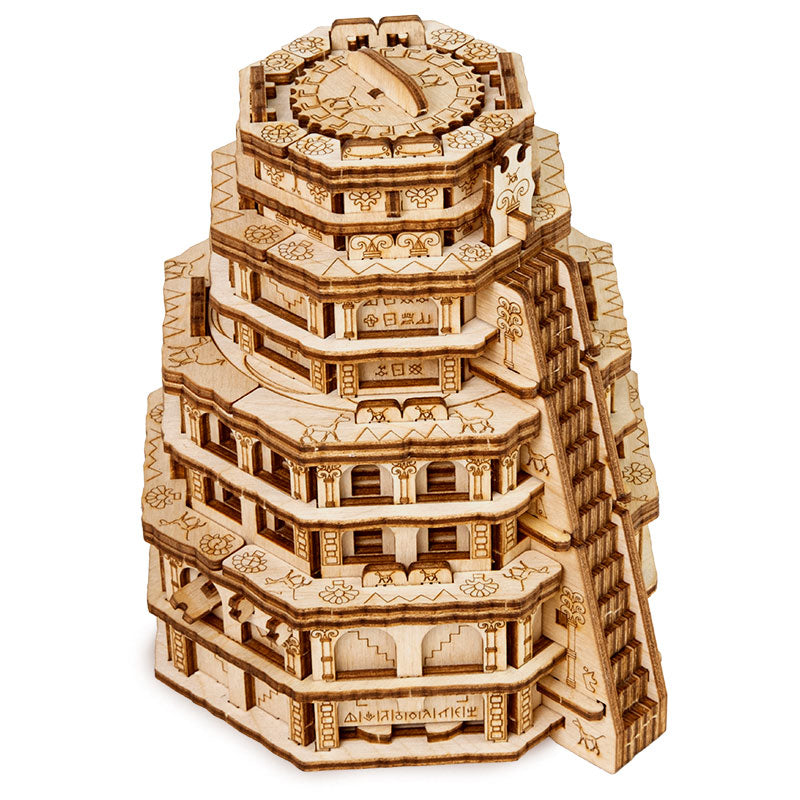 Quest Tower fra EscapeWelt – Escape Room in a Box vist som samlet model