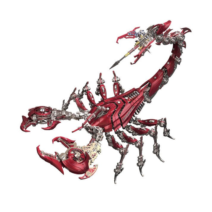 3D Metal War Scorpion Red All metal puzzle vist som samlet model