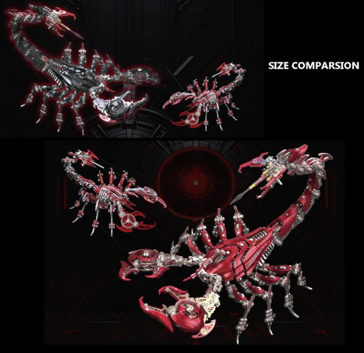 Detaljebillede af 3D Metal War Scorpion Red All metal puzzle