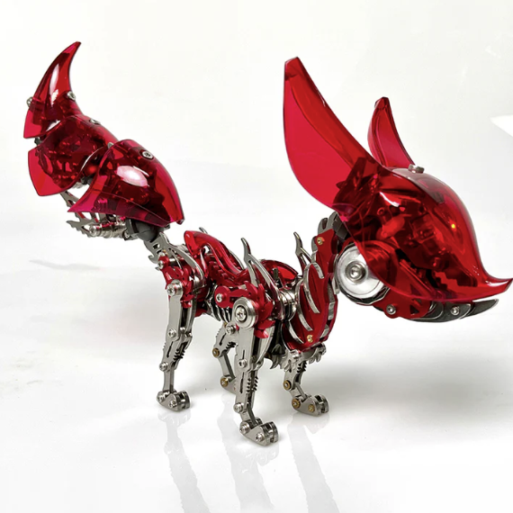Detaljebillede af 3D Fox metal puzzle + 3D Wand metal puzzle