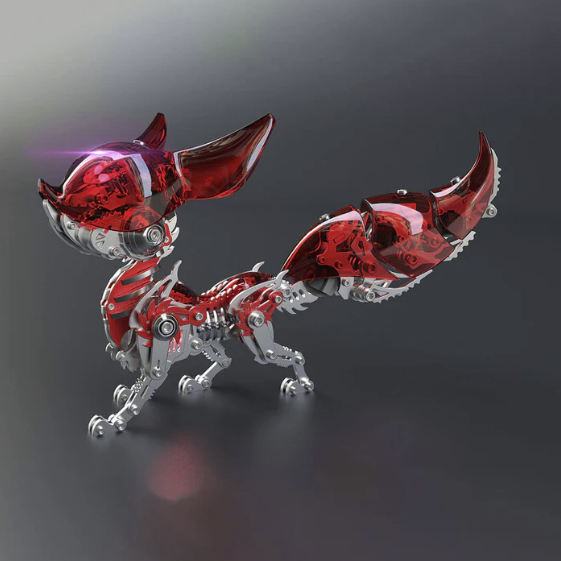 Detaljebillede af 3D Fox metal puzzle + 3D Wand metal puzzle