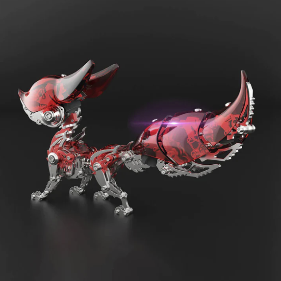 Detaljebillede af 3D Fox metal puzzle + 3D Wand metal puzzle