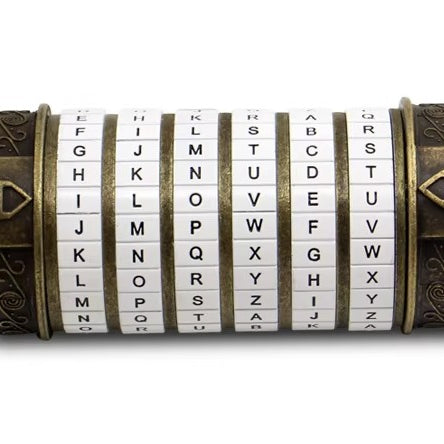 Detaljebillede af Da Vinci Cryptex puzzle box - Rustik/Hvid