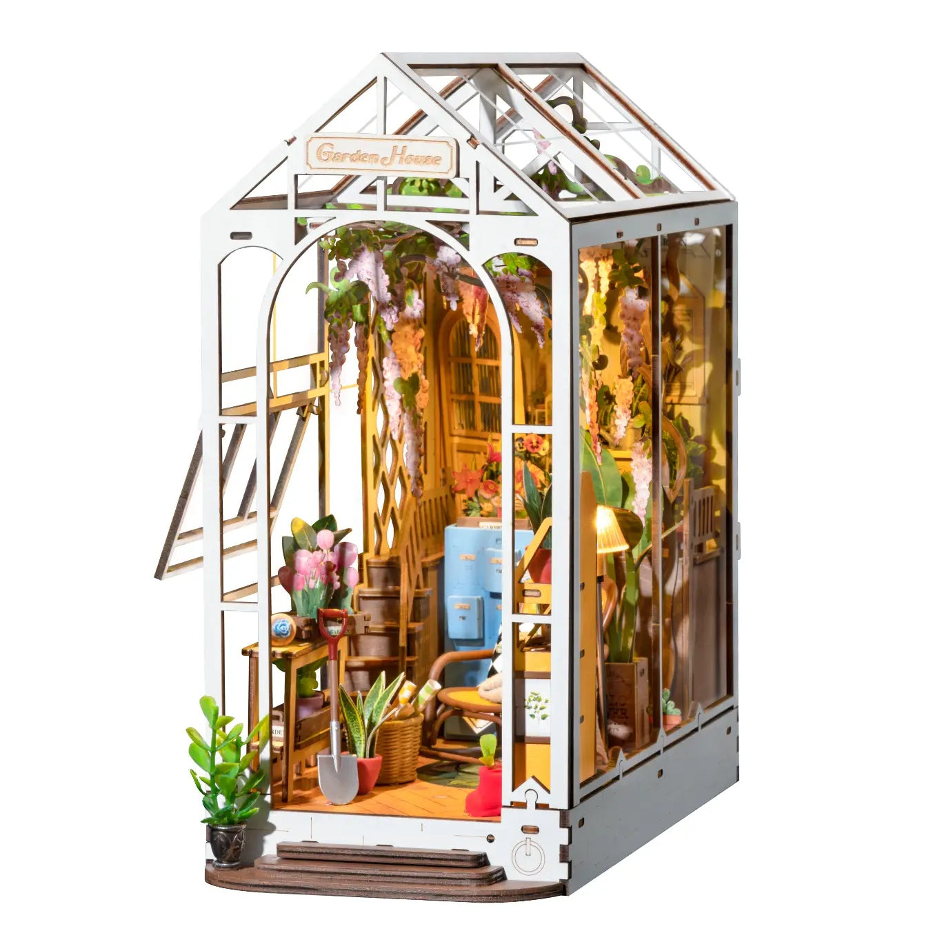 Rolife Garden House – DIY Book Nook vist som samlet model