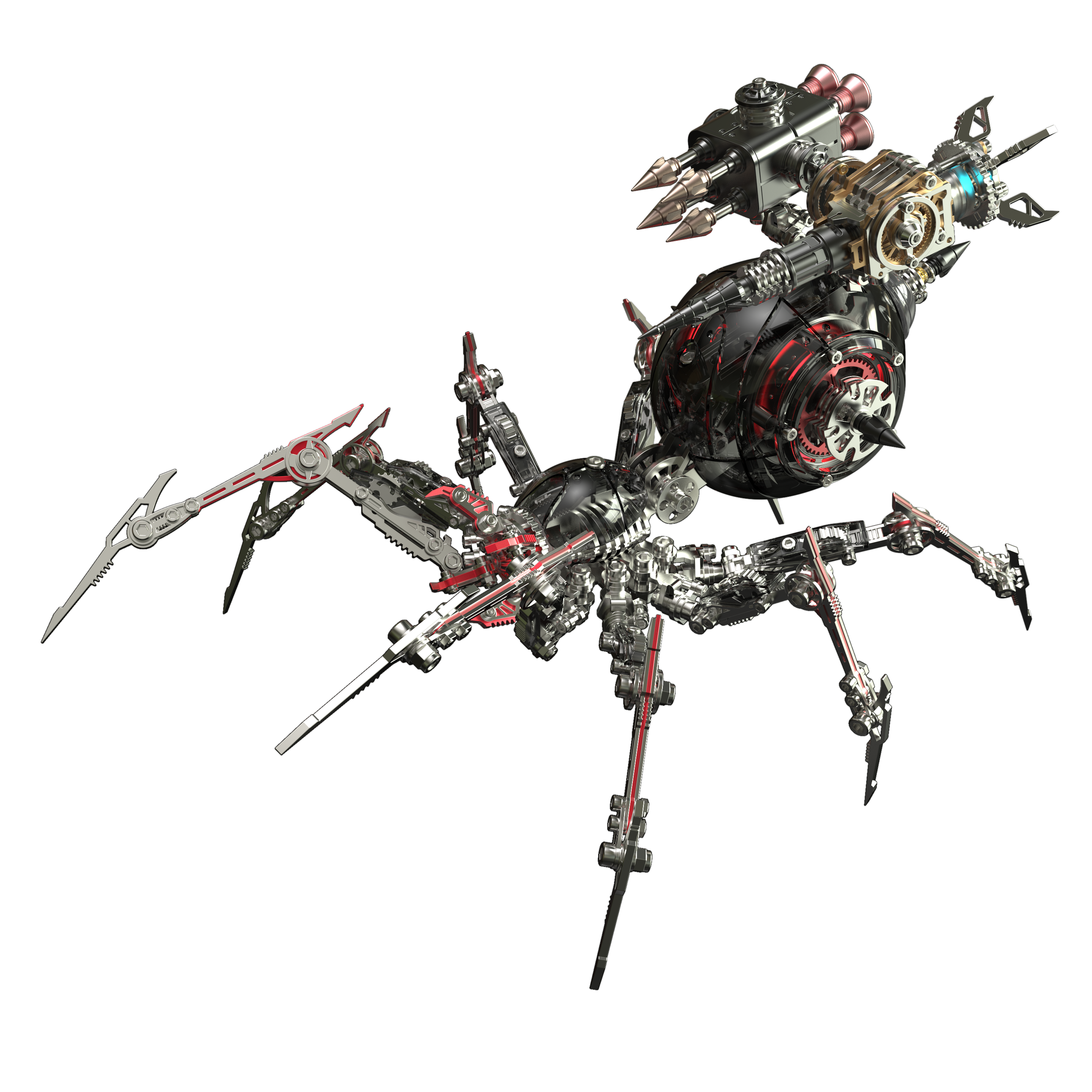 Detaljebillede af 3D War Spider Overlord - Black Hybrid Edition
