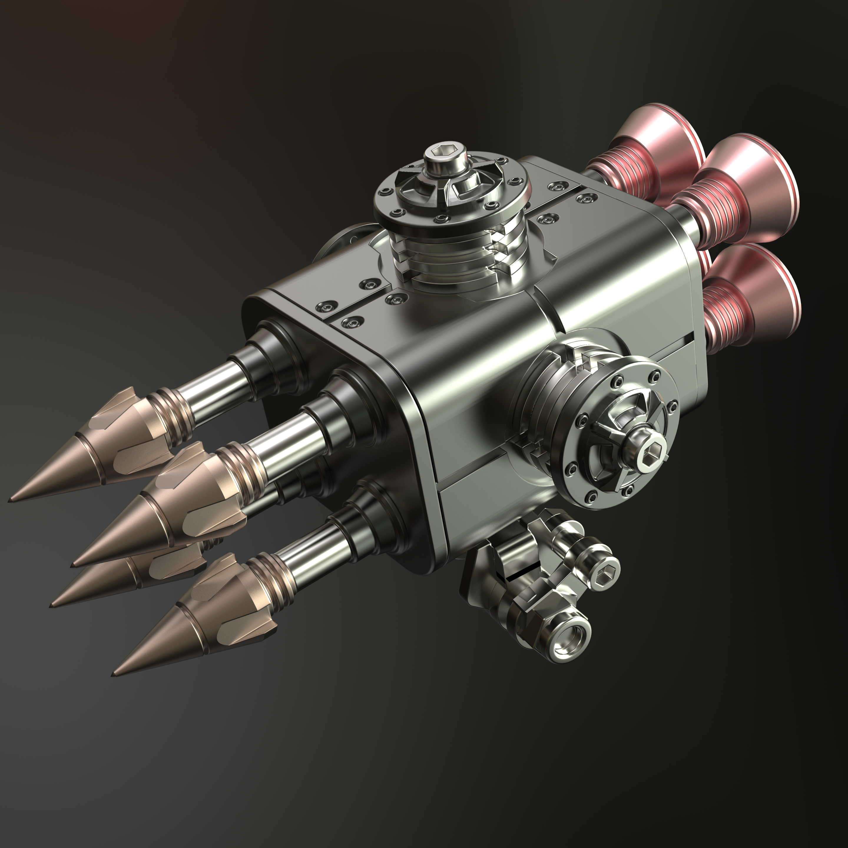 Detaljebillede af 3D War Spider Overlord - Black Hybrid Edition