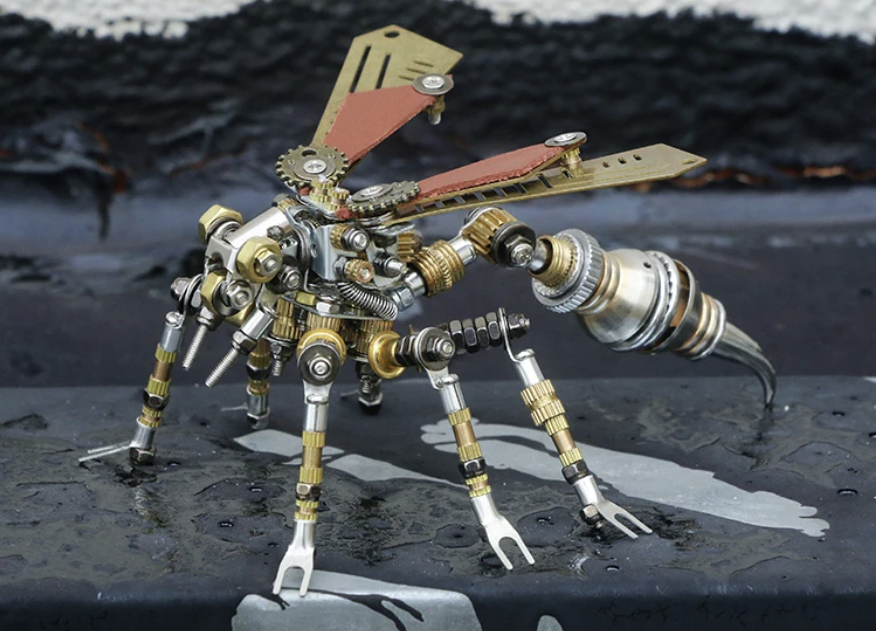 Detaljebillede af 3D Wasp metal puzzle