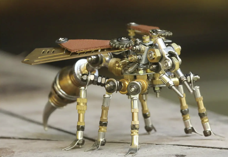 Detaljebillede af 3D Wasp metal puzzle