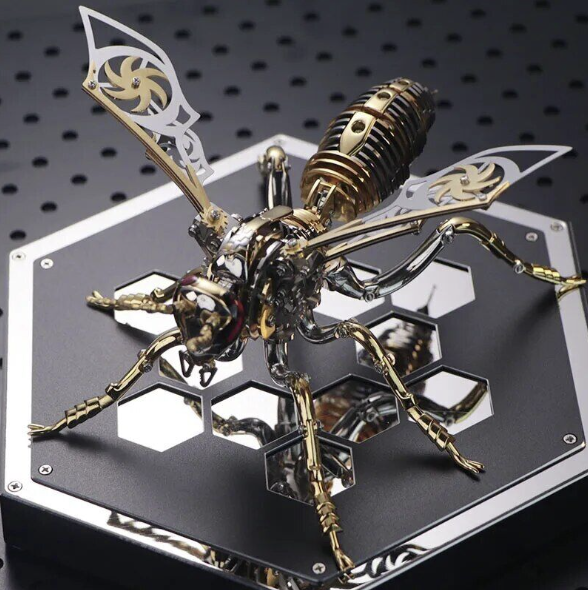 Detaljebillede af 3D Wasp Gold/Silver metal puzzle - Value Pack