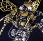 Detaljebillede af 3D Wasp On Pole metal puzzle