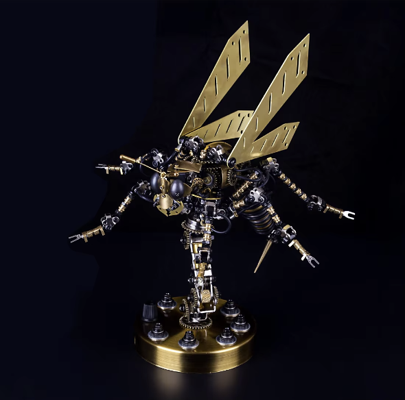 Detaljebillede af 3D Wasp On Pole metal puzzle