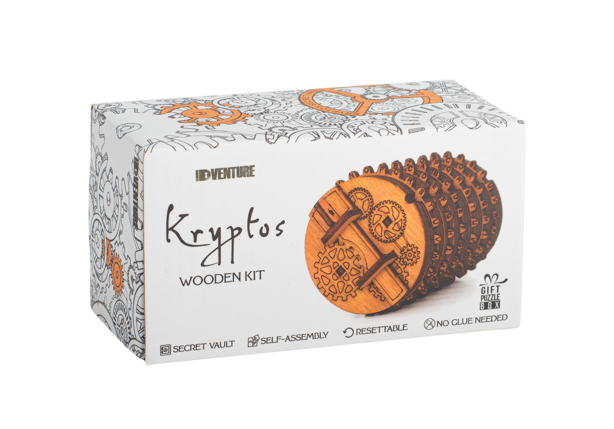 Detaljebillede af Kryptos fra iDventure – Cryptex puzzle box i Træ