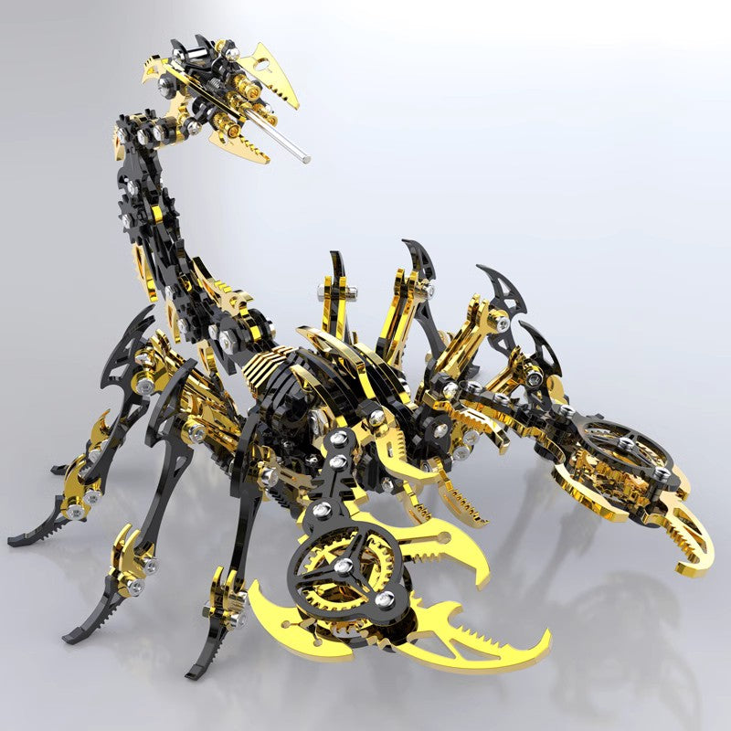 3D Scorpion Black/Gold metal puzzle vist som samlet model