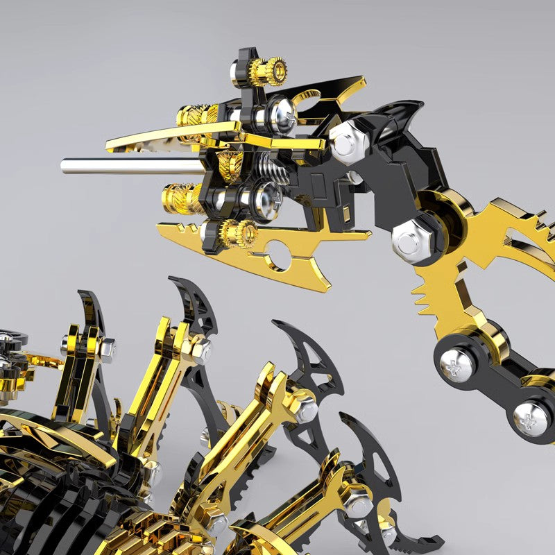 Detaljebillede af 3D Scorpion Black/Gold metal puzzle