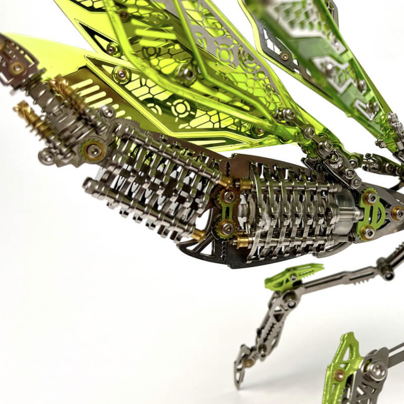 Detaljebillede af 3D Giant Praying Mantis Green/Silver