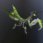 Detaljebillede af 3D Giant Praying Mantis Green/Silver