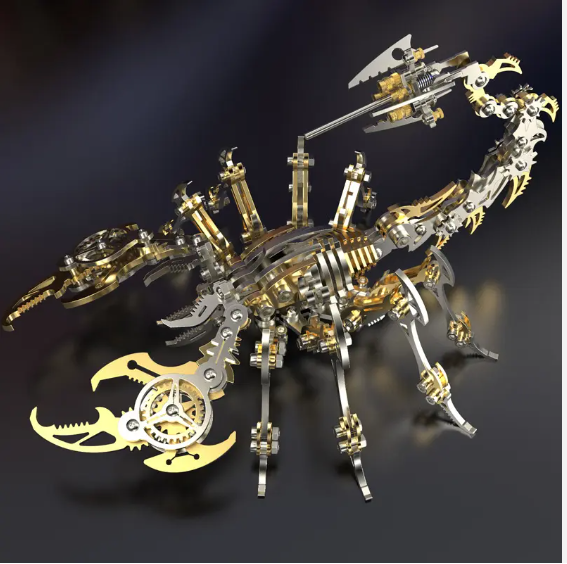 Detaljebillede af 3D Scorpio metal puzzle Gold/Silver