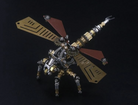3D Dragonfly metal puzzle vist som samlet model