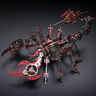 Detaljebillede af 3D Scorpio metal puzzle Red/Silver