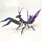 3D Giant Praying Mantis Blue/Purple/Silver vist som samlet model