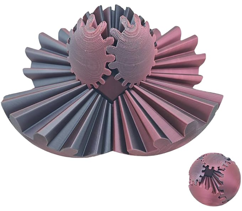Anti Stress Infinity Gear Ball Black/Red - Stor 10 CM fra Puzzles & More