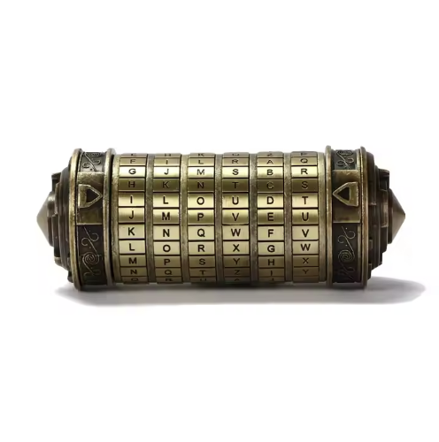 Da Vinci Cryptex Puzzlebox – detaljeret kodelås i metal